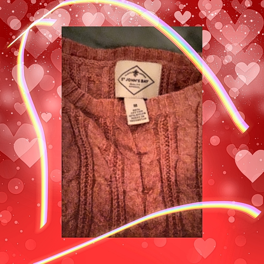 Near new St. John's Bay sweater -salmon colored